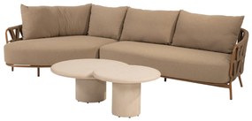 Hampton Biarritz chaise longue loungeset 4 delig amber 4 Seasons Outdoor