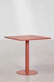 Vierkante Keuken Tafel 70x70 Cm In Mizzi-ijzer Terracota - Sklum