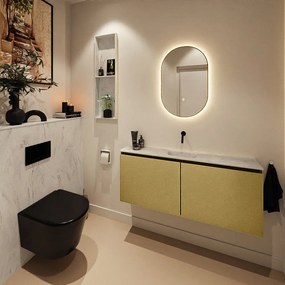 Mondiaz Ture DLux toiletmeubel 120cm oro met wastafel opalo midden zonder kraangat