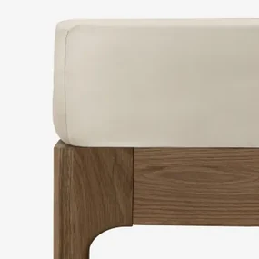 Sampras Satijnen Hoeslaken Met Draaddichtheid 300 Naakt Beige & Bed 150cm (150 X 200 X 40 Cm) - Sklum