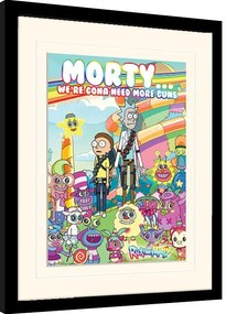 Ingelijste poster Rick and Morty - Cutscenes Overload