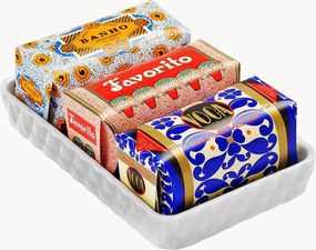 Mini handgemaakte zeep cadeauset Classico met zeepbakje, 4-delig