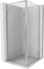 Mexen Exo scharnierde douchecabine 85 x 85 cm, transparant, chroom - 817-085-085-01-00