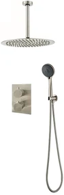 Saniclear Exclusive volledig 304 RVS inbouw regendouche 30cm met 3 standen handdouche plafondmontage