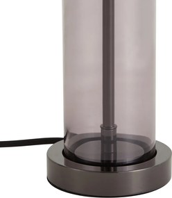 Hotel chique tafellamp gunmetal met smoke glas - Amara