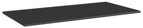vidaXL Wandschappen 4 st 100x50x1,5 cm spaanplaat hoogglans zwart