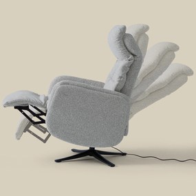 Elektrisch Verstelbare Stoel Lichtgrijze Stof