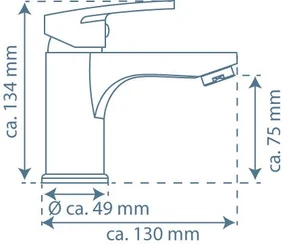 Schutte ALASKA ééngreepsmengkraan wastafel, wit-chroom