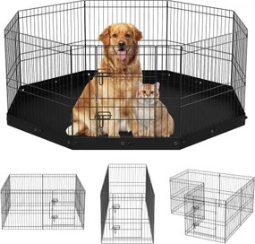 VEVOR Puppy Playpen 8-delige puppyren 609,6 cm hoog Hondenren met vloermat Gemaakt van 600D Oxford-stof Hondenren Gemaakt van Q235 Hondenren met vrije uitloop voor kleine en middelgrote huisdieren
