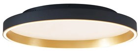 Design plafondlamp zwart met goud 60cm incl. LED 3-way switch - Ingo Design rond Binnenverlichting Lamp