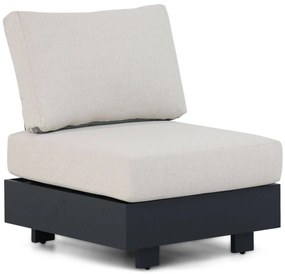 Hoek loungeset 6 personen Aluminium/teak Grijs  Santika Furniture Santika