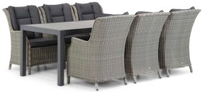 Tuinset 6 personen 220 cm Wicker Grijs Garden Collections Aberdeen/Residence