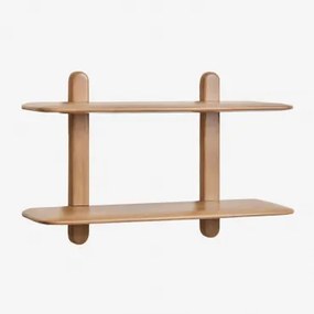 Wandplank In Hout Veleta Mangohout & ↔︎ 80 Cm & 2 Schappen - Sklum