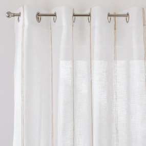 Glasgordijn met streepjes en oogjes, NYONG