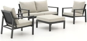 Stoel-bank loungeset Manifesto | 4 personen | Loungeset Grijs | Aluminium | Kees Smit Tuinmeubelen
