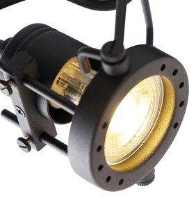 Industriële spot zwart 3-lichts - Suplux