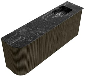Mondiaz Joya DLux 100cm toiletmeubel ronding links shadow met wastafel faye rechts 1 kraangat lava