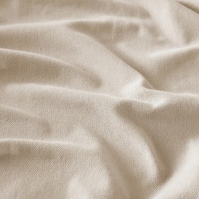 Effen oogjesgordijn van geweven katoenen Panama