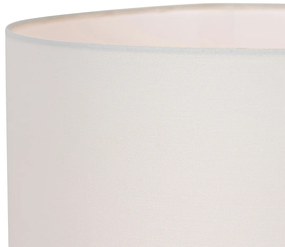 Scandinavische tafellamp groen met linnen kap wit - Lotti Design, Modern E27 Binnenverlichting Lamp