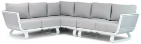 Hoek loungeset 6 personen Rope Wit Santika Furniture Santika Corniche