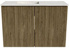 Mondiaz Joya DLux 60cm toiletmeubel dusk met wastafel faye links 1 kraangat ostra
