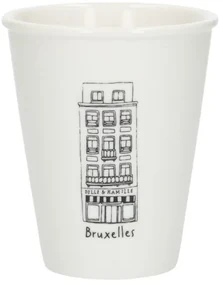 Gevel mok, Brussel Jean Stas, porselein, 200 ml