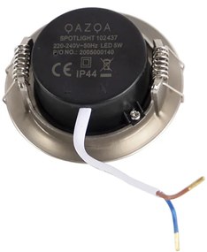 Set van 5 inbouwspots zilver 3-staps dimbaar IP44 - Ulo