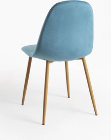 Set 4 Teok Fluwelen Stoelen