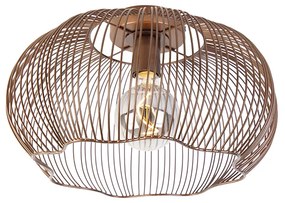 Industriële plafondlamp koper 40 cm - Finn Industriele / Industrie / Industrial E27 rond Binnenverlichting Lamp