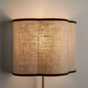 Wandlamp in linnen en fluweel, THADE
