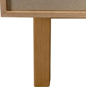 Kastje Eiken Met Stoffen Deuren 90 Cm - 90x40x60cm.
