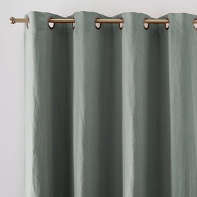 Verduisteringsgordijn in gewassen linnen met oogjes Onega