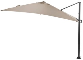 GI Hawaii zweefparasol 300 x 300 cm. - Taupe - met voet en hoes