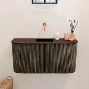 Mondiaz Joya 85cm toiletmeubel ronding links/rechts shadow met wastafel faye midden zonder kraangat urban