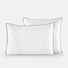 Kussensloop in gewassen satijnkatoen, Victor, dambord motief