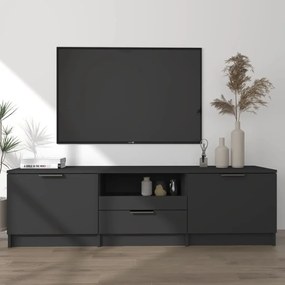 vidaXL Tv-meubel 140x35x40 cm bewerkt hout zwart