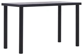 vidaXL Eettafel 120x60x75 cm MDF zwart en betongrijs