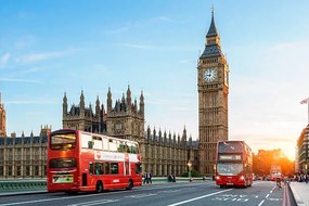 Foto London Big Ben and traffic on Westminster Bridge, Sylvain Sonnet