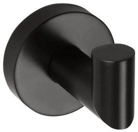 Sapho X-Round handdoekhaak met hoek zwart
