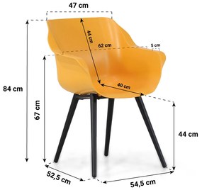 Tuinstoel Kunststof Oranje Hartman Sophie studio  oranje - met gratis kussen