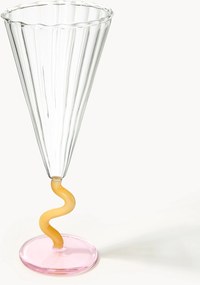 Handgemaakte champagneglazen Curve, 2-delig