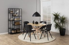 stoel BALTEA zwart eco-leer / poten zwart - modern voor woonkamer / eetkamer