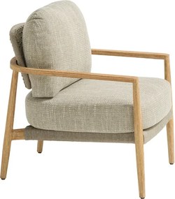 Taste by 4 Seasons Milou low dining tuinstoel Teak/Ibiza Moss LoungestoelTuinstoel   bruin weerbestendig