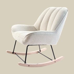 Schommelstoel Beige Stof