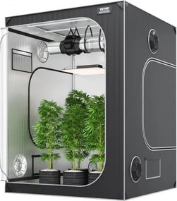VEVOR Growbox 152x152x203cm kweektent 2000D Oxford-stof en stalen frame kweektent 60kg plantenkweek 178x130cm deurmaat kweektent plantentent kweekruimte kweekkast kas