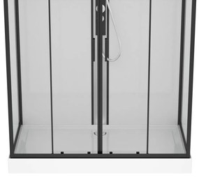 Badstuber New York complete douchecabine 160x90x215cm kitvrij zwart mat