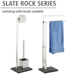 Wenko Slate Rock handdoekhouder 2 armen RVS