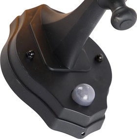 Klassieke buiten wandlamp zwart met bewegingssensor - New Haven