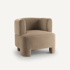 Fauteuil in fluweel, klein model, Darrel