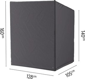 Platinum AeroCover Strandstoelhoes - 128 x 105 x H140/160 cm - Ademend&amp;Waterbestendig - Antraciet